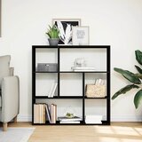 Sobna pregrada / regal za knjige crni 102x29x103,5 cm drveni | Eponuda.ba