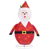 vidaXL Ukrasna božićna figura Djeda Mraza LED luksuzna tkanina 90 cm | shoptok.hr
