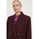 Gestuz Volnen plašč bordo barva | Shoptok.si