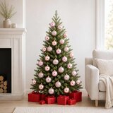  Set božićnih kuglica 75 kom. Ružičasta 6 cm Polistiren | shoptok.hr