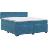  Boxspring krevet s madracem Tamno plava 140 x 190 cm Baršun | shoptok.hr