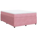 vidaXL Box spring postelja z vzmetnico roza 140x190 cm žamet, (21307027) Cene