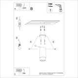  Sollux SL.1408 - Spot svetiljka NERO 1xGU10/10W/230V 12,5 cm crna/sjajni hrom | Eponuda.com