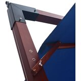 Viseći suncobran s drvenim stupom 400 x 300 cm plavi | shoptok.hr
