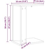  Stranska miza Umetni hrast 35 x 25 x 50 cm Konstruiran les, (5000201899) | Shoptok.si