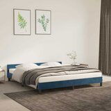 Maison Chic Posteljni okvir - Dvoposteljna postelja - Zakonska postelja brez vzmetnice temno moder 160x200 cm žamet-J4279, (21768933) | Shoptok.si