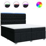 Maison Chic Box spring postelja - Vzmetna postelja z vzmetnico črn 200x200 cm blago SL17539, (21883930) | Shoptok.si