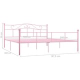  Okvir za krevet ružičasti metalni 180 x 200 cm | shoptok.hr