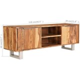 TV omarica iz trdnega palisandra z medenim finišem 118x30x40 cm | Shoptok.si
