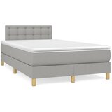  Krevet s oprugama i madracem svjetlosivi 120x190 cm od tkanine | shoptok.hr
