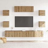  stenska TV omarica, les, artisan hrast, 100x30x30 cm, 3 kos stenska TV omarica, les, artisan hrast, 30,5x30x30 cm, 4 kos | Shoptok.si