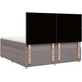  Krevet s oprugama i madracem smeđesivi 200x200 cm od tkanine | shoptok.hr
