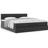 vidaXL Otomanski okvir kreveta s madracem crni 180x200cm umjetna koža | shoptok.hr