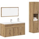  3-delni komplet kopalniškega pohištva, inženirski les, 90×46×38,5 cm | Shoptok.si