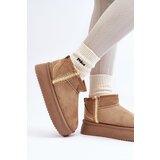 Boto Snow boots on platform with light brown pattern Udra | Shoptok.si