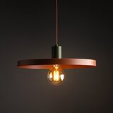  Luster na sajli SILA 1xE27/15W/230V prečnik 40 cm ciglasta/zelena | Eponuda.com