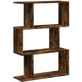 vidaXL Pregrada s knjižno omaro 3-nadstr. dimljen hrast 70x24x97 cm | Shoptok.si