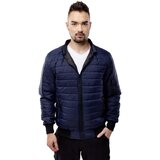 Glano Men's Quilted Hooded Jacket - navy Cene
