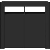 Komoda s LED svjetlima crna 80 x 35 x 75 cm | shoptok.hr