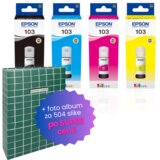Epson Komplet črnil 103 (BK/C/M/Y), original + foto album za 504 slike po SUPER ceni | Shoptok.si