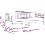  Dnevna postelja z vzmetnico Vosek rjava in bela 90 x 200 cm, (5000121623) | Shoptok.si