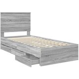  Konstrukcija postelje Siva Sonoma 90 x 200 cm Inženirsko leseno, (5000121615) | Shoptok.si