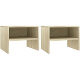 Noćni ormarići 2 kom boja hrasta 40x30x30 cm konstruirano drvo | shoptok.hr