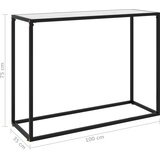  Konzolni stol bijeli 100 x 35 x 75 cm od kaljenog stakla | shoptok.hr
