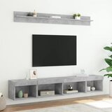  5-dijelni zidni TV elementi s LED svjetlima boja betona drveni | Eponuda.ba