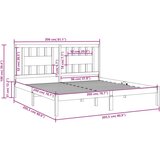  Posteljni okvir iz trdne borovine 200x200 cm, (20684920) | Shoptok.si