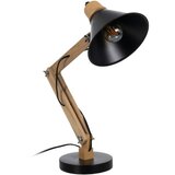 Ixia Črna/naravna namizna svetilka s kovinskim senčilom (višina 55 cm) – Cene