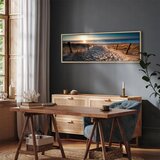  Slika - Sunset Path 90x30 U prirodnom drvenom okviru | shoptok.hr