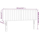  Posteljno vzglavje temno sivo 144x5x78/88 cm žamet, (20932800) | Shoptok.si