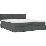 vidaXL Otomanski krevet s madracem i LED tamnosivi 160x200cm tkanine | shoptok.hr