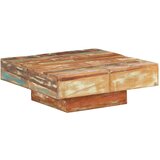  Stolić za kavu 80 x 80 x 28 cm od masivnog obnovljenog drva | shoptok.hr