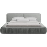 Makamii Sivi tapecirani bračni krevet s prostorom za odlaganje s letvičastim okvirom 180x200 cm Keoni - | shoptok.hr