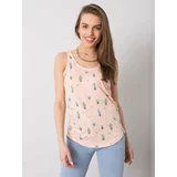 Fashionhunters SUBLEVEL Salmon top with print