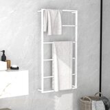 vidaXL Stojalo za brisače belo 60x10x116 cm jeklo | Shoptok.si