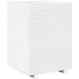 Maison Chic Vrtno cvetlično korito - Cvetlični Lonec belo 50x50x72,5 cm trdna borovina, (21790413) Cene