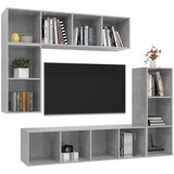  4-dijelni set TV ormarića siva boja betona drveni | shoptok.hr