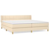 Maison Chic Box spring postelja - Vzmetna postelja z vzmetnico krem 200x200 cm blago SL13975, (21882564) | Shoptok.si