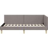 vidaXL Kutni okvir kreveta Ostalo s uzglavljem Sivo-smeđa 90 x 190 cm | shoptok.hr
