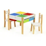 ecotoys XKF002 set 2 stolice i stol za igranje s kockicama