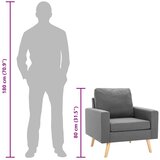  Fotelja od tkanine svjetlosiva | Eponuda.com