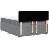  Krevet box spring s madracem svjetlosiva 160x200 cm tkanina Slike