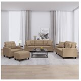 vidaXL 4-dijelni set sofa s jastucima boja cappuccina od umjetne kože Cijene