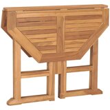  Sklopivi vrtni blagovaonski stol 90x90x75 cm masivna tikovina Smeđa | Shoptok.si