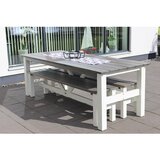 Serija pohištva za uporabo na prostem VIKING, klop, siva, dolžina 1900 mm | Shoptok.si