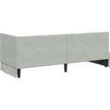 vidaXL Kotna postelja z vzglavjem Svetlo siva 80 x 200 cm Žamet | Shoptok.si