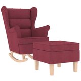  Gugalni stols stolčkom za noge vinsko rdeče blago, (21749748) | Shoptok.si